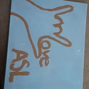 ASL I love you  canvs